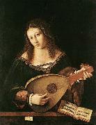 Woman Playing a Lute, BARTOLOMEO VENETO